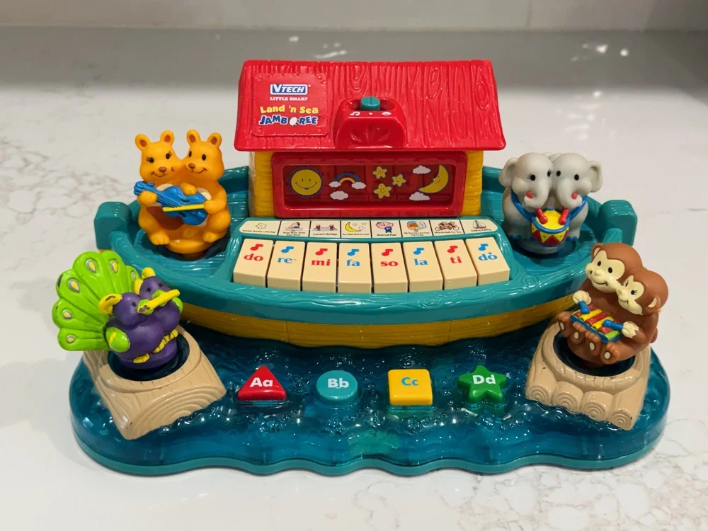 Vintage VTech Little Smart Land n Sea Jamboree Noahs Ark Musical Toy 1997 Tested